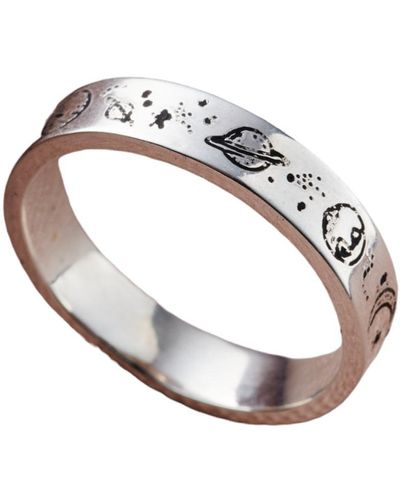 Posh Totty Designs Sterling Love The Earth Ring - Metallic