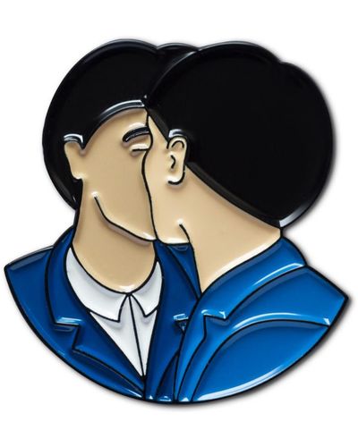 Make Heads Turn Enamel Pin Kisses - Blue