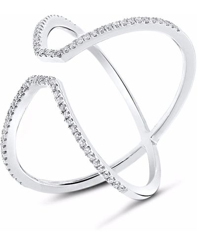 Cosanuova Runway Diamond Ring 18k White Gold - Metallic