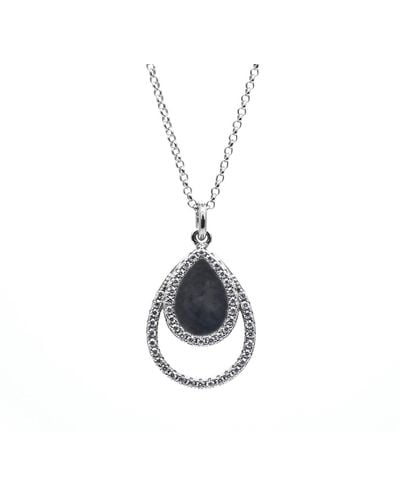 Jadeite Atelier Aqua Necklace In Black Jade Ii - Metallic