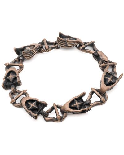Ebru Jewelry Bronze Unique Wings Bracelet - Metallic