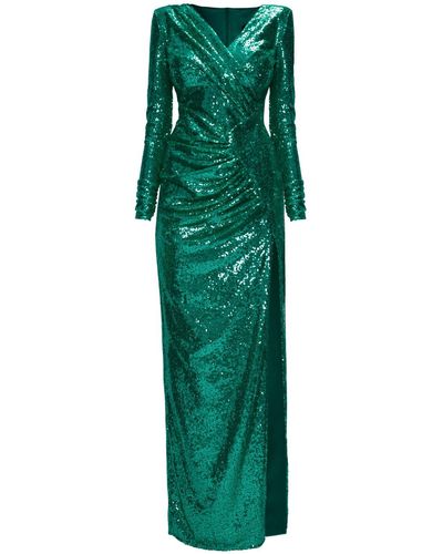 Angelika Jozefczyk Sequin Evening Gown Aurora Emerald - Green
