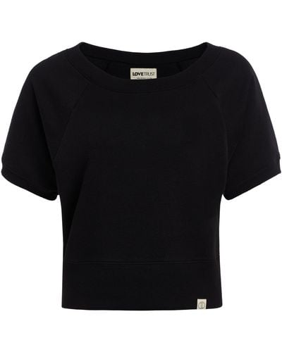 LOVETRUST Tori Short Sleeve Sweatshirt - Black