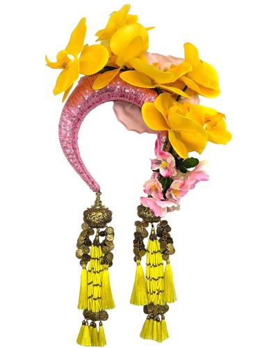 Julia Clancey Alondra Orchid Sunrise Dream Sequin Headband - Yellow