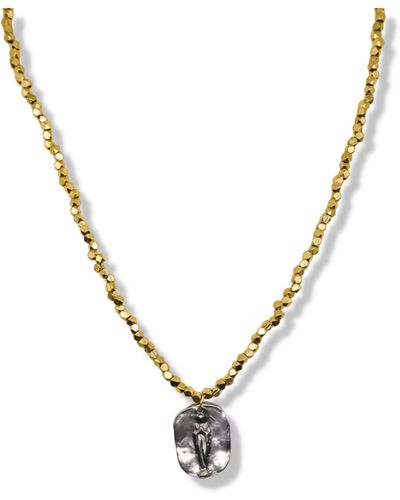 Daniela Janette Silver Virgin Mary Pendant Necklace - Metallic