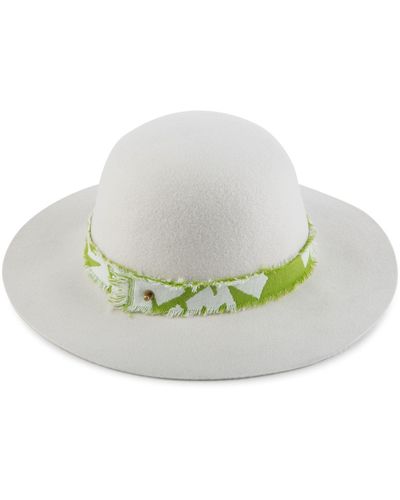 Justine Hats Felt Boho Hat - White