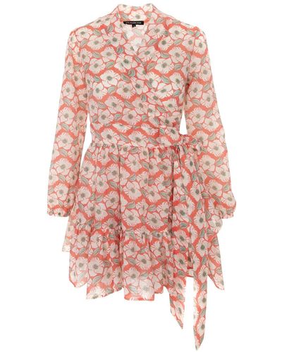 Framboise Jamila Short With Floral Print Dress - Pink