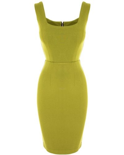 ROSERRY Kensington Sleeveless Jersey Midi Dress In Lime - Green
