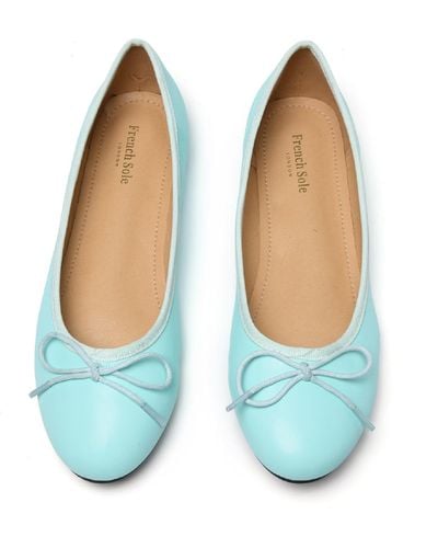 French Sole Amelie Mint Leather - Blue