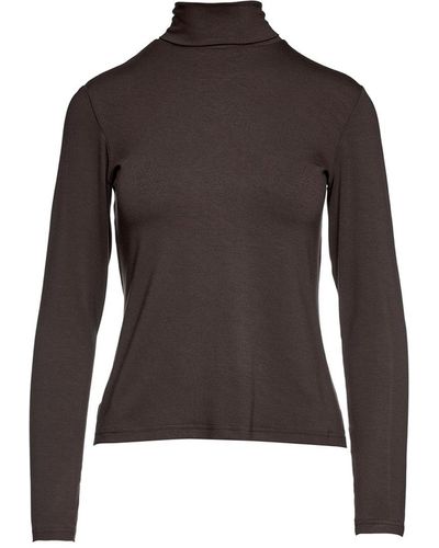 Conquista Long Sleeve Polo Neck Sweater - Black