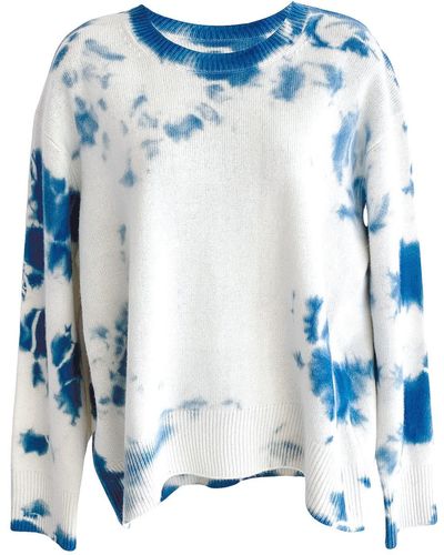 Zenzee Cashmere Crewneck Sweater - Blue