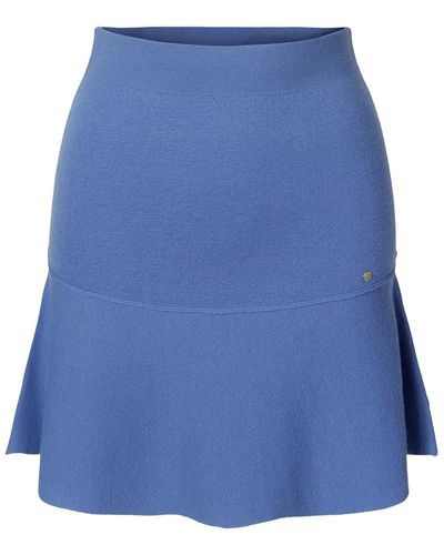 tirillm "anita" Short Merino Wool Flared Skirt -sky - Blue