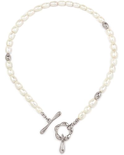 Biko Jewellery Muse Pearl Collar - Metallic