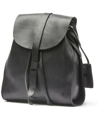 THE DUST COMPANY Leather Backpack Tribeca Collection - Gray