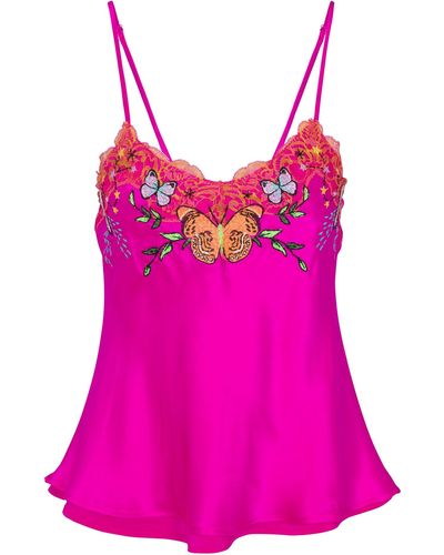 Meghan Fabulous Goddess Embroidered Camisole - Pink
