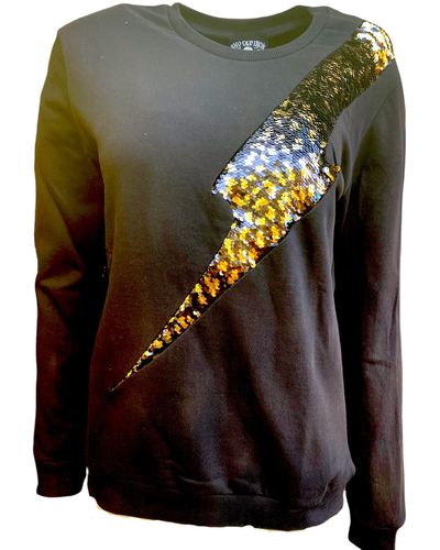 Any Old Iron Golden Lightning Leopard Sweatshirt - Multicolor