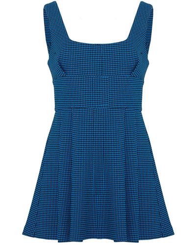 Nocturne Pleated Mini Dress - Blue
