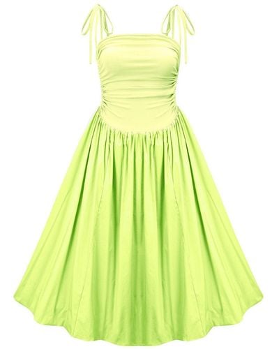 Amy Lynn Alexa Lime Puffball Dress - Yellow
