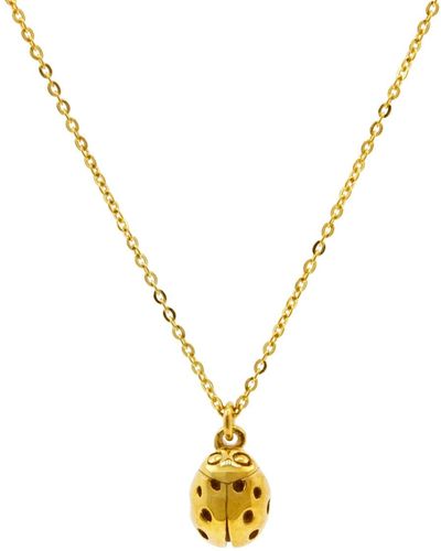 Lee Renee Ladybird Necklace (wings Closed) – Gold - Metallic