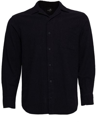 Monique Store Linen Button Down Long Sleeve Shirt - Blue