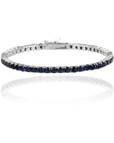 Ep Designs Blue Stone Tennis Bracelet - White