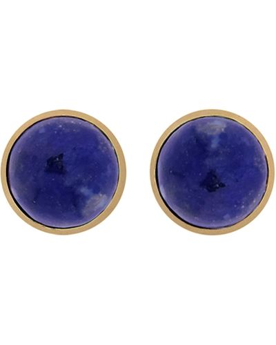 Charlotte's Web Jewellery Maya Interchangeable Gold Vermeil Stud Earrings - Blue