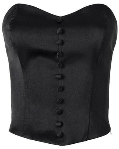 Lita Couture Strapless Corset Top In - Black