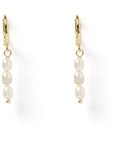 ARMS OF EVE Indiana Gold And Pearl Earrings - White