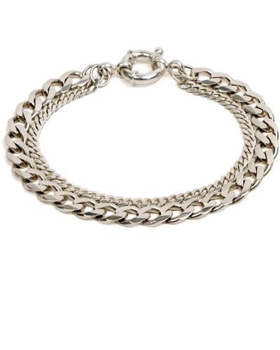 Undefined Jewelry New Flat Chain Bracelet - Metallic