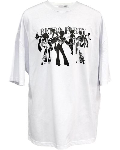 Maison Bogomil T-shirt Retro Party In Black And White