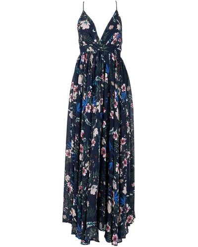 Meghan Fabulous Enchanted Garden Maxi Dress - Blue