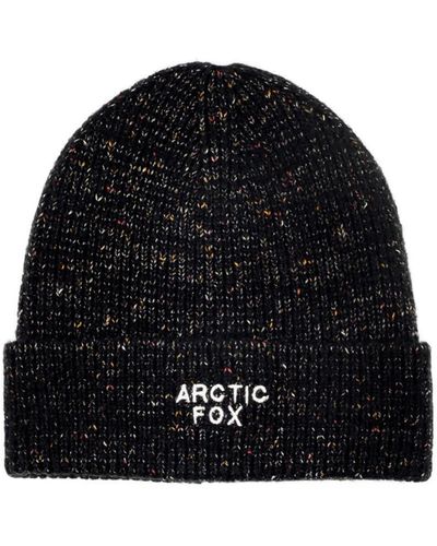 Arctic Fox & Co. The Embroidered Beanie In Midnight Snow - Black