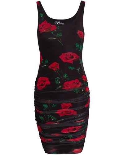Sarvin Vida Ruched Bodycon Dress - Red