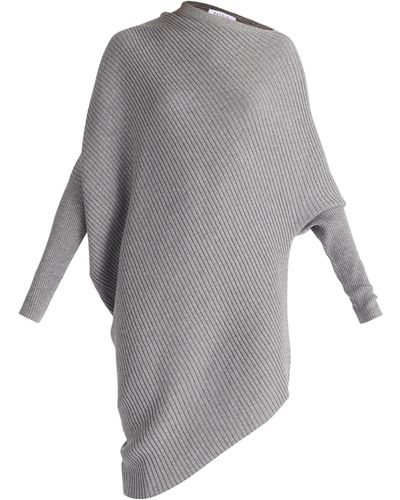 Paisie Draped Sweater Dress - Gray
