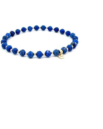 Gosia Orlowska Leena Lapis Lazuli Diamond Cut Bracelet - Blue