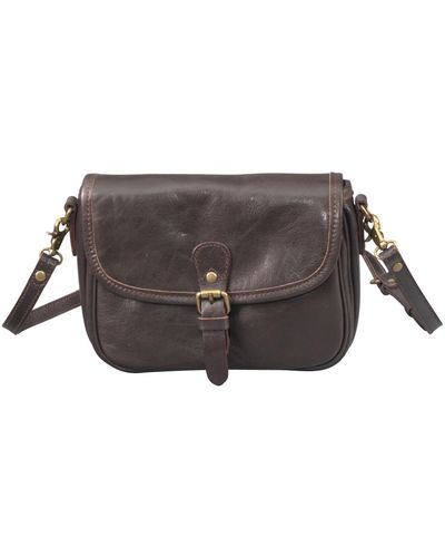 Rimini Leather Saddle Bag 'daniela' - Gray