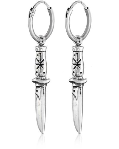 Haze & Glory The dagger Hoop Earrings - Metallic