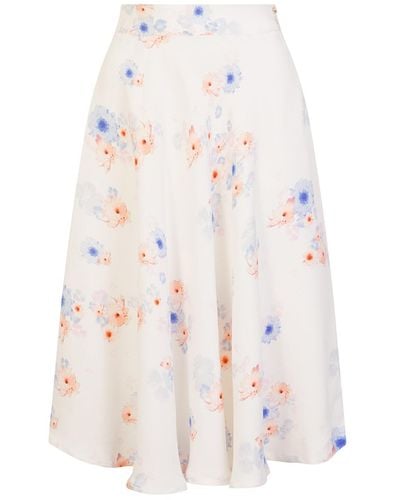 Sophie Cameron Davies Beach Flower Midi Skirt - White