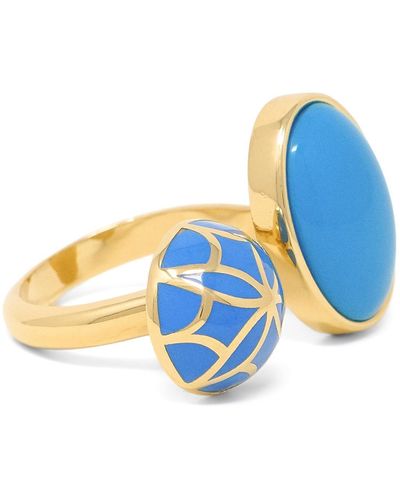 Georgina Jewelry Signature Sphere Blue Cobalt Resin Ring