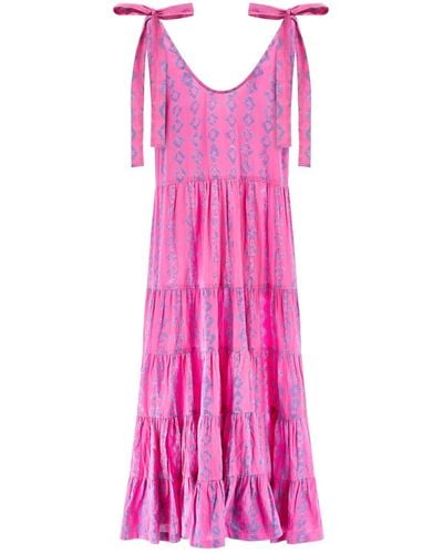 East Jodie Batik Organic Cotton Sleeveless Dress - Pink