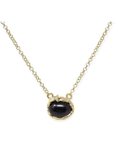 Vintouch Italy Ad Astra Gold-plated Onyx Necklace - Black