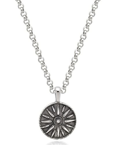 Nialaya Necklace With Ancient Sun Pendant - Metallic