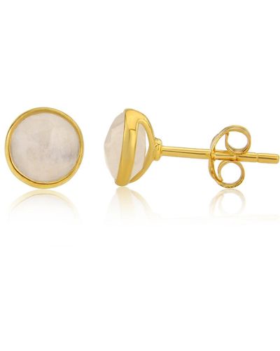 Auree Savanne Gold Vermeil & Moonstone Stud Earrings - Metallic