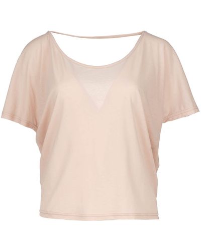 Conquista Dusty Pink Drape Back Top - Natural