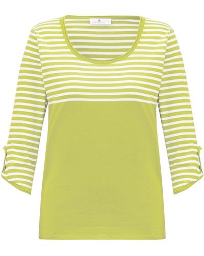 Peraluna Sailor Striped Knitwear 3/4 Sleeve Pullover - Yellow