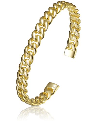Genevive Jewelry Rachel Glauber Colored Chain Cuff Bracelet - Metallic