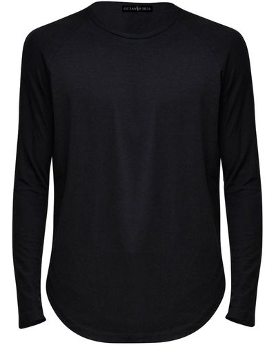 Ocean Rebel Long Sleeve Scoop Comfort T-shirt - Black