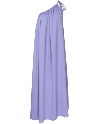 NAZLI CEREN Odie One Shoulder Viskon-crepe Maxi Dress In Lilac - Purple