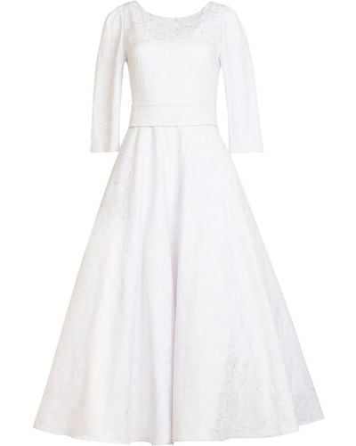 MATSOUR'I Jacquard Dress Alyzee - White