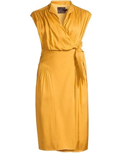 Undra Celeste New York Tammy Wrap Dress - Yellow